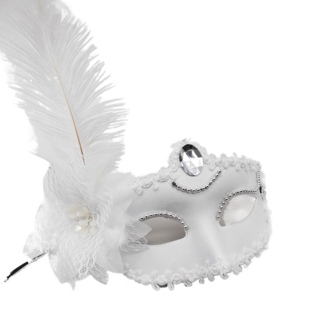 Masque De Bal Vénitien Avec Plume Élégante image 3