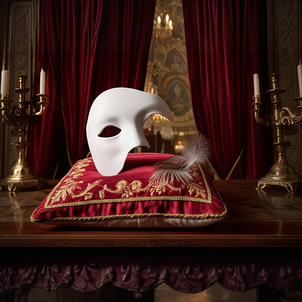 Masque Carnaval De Venise Blanc Demi-Visage